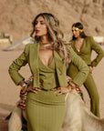 Tailleur Laura Avocado Gessato