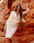 Tailleur Laura Bianco Gessato