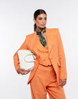 Tailleur tre pezzi Lino orange