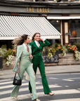 Tailleur tre pezzi Classic verde menta gessato