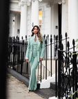 Tailleur tre pezzi Classic verde menta gessato