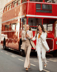 Tailleur tre pezzi Classic bianco gessato