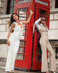 Tailleur tre pezzi Classic bianco gessato