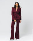 Tailleur Tre Pezzi Ilaria Gessato Bordeaux