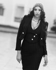 Tailleur Laura Nero Gessato
