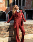 Tailleur Tre Pezzi Classic rosso veneziano Gessato