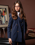 Tre pezzi New York Gessato Blu