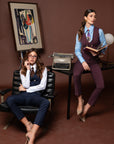 Tre pezzi New York Gessato Bordeaux