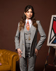 Tre pezzi New York Gessato Grigio