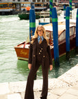 Tailleur Tre Pezzi Classic Marrone fondente Gessato