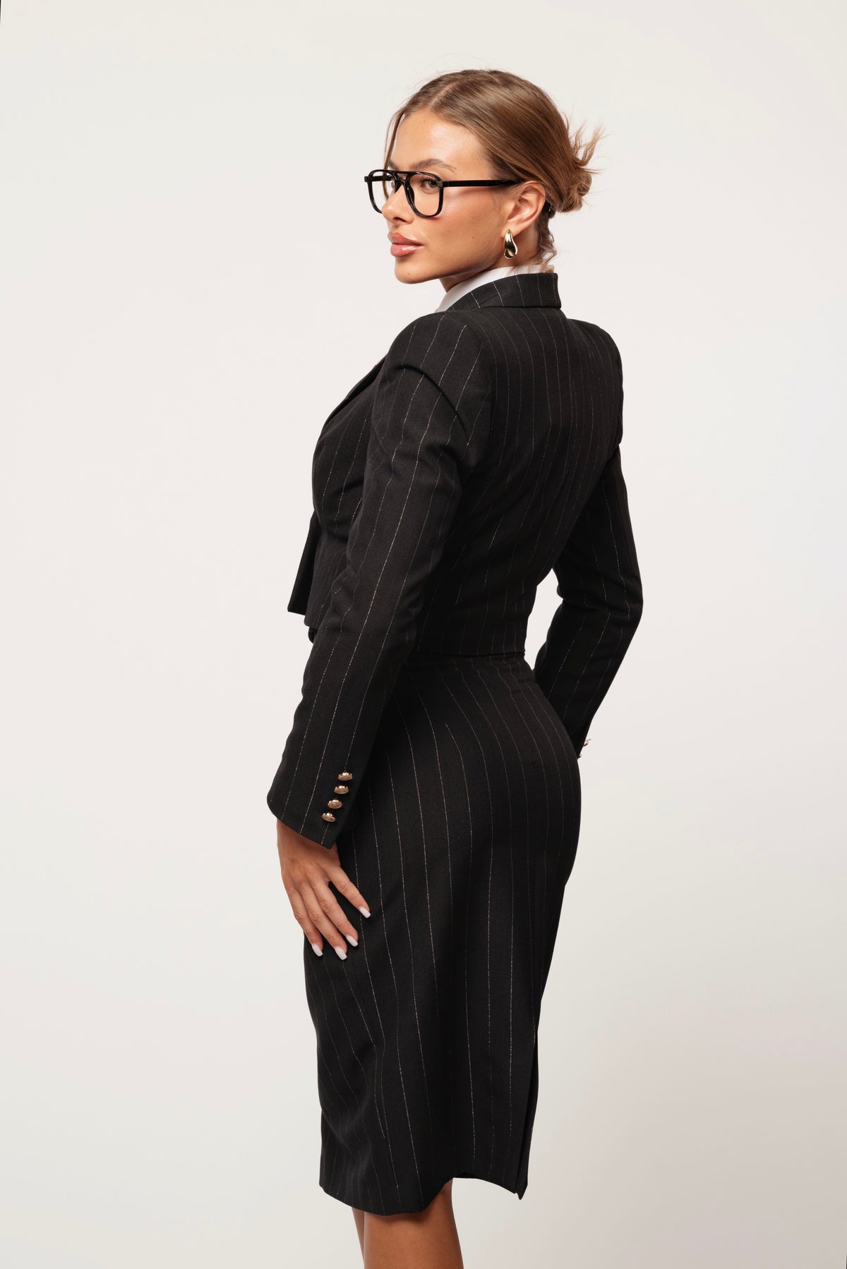 Tailleur Laura Nero Gessato