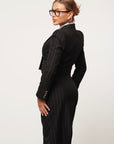 Tailleur Laura Nero Gessato