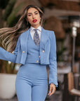 Tailleur tre pezzi jolie azzurro