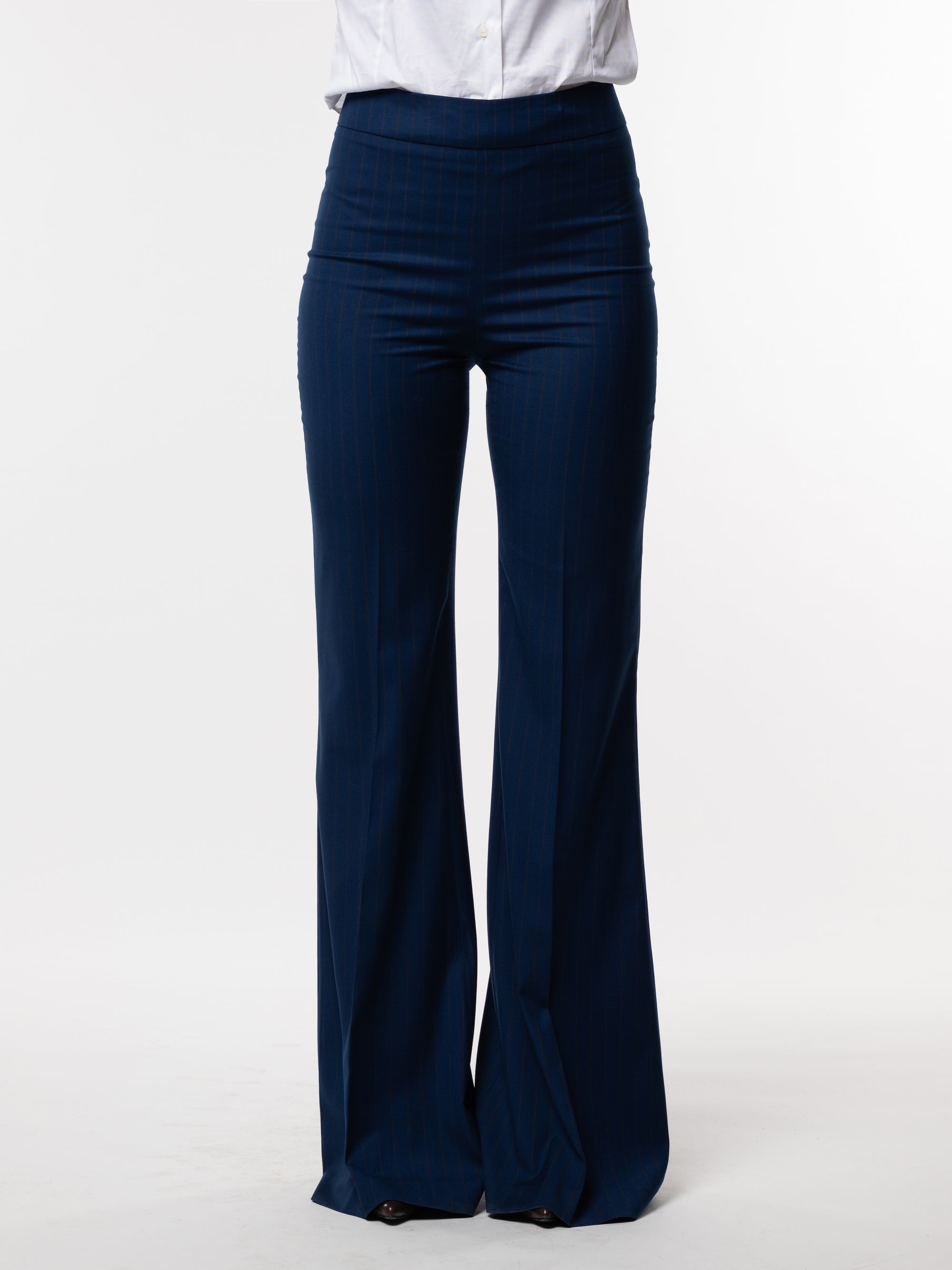 Tailleur Cleopatra gessato Blu cobalto