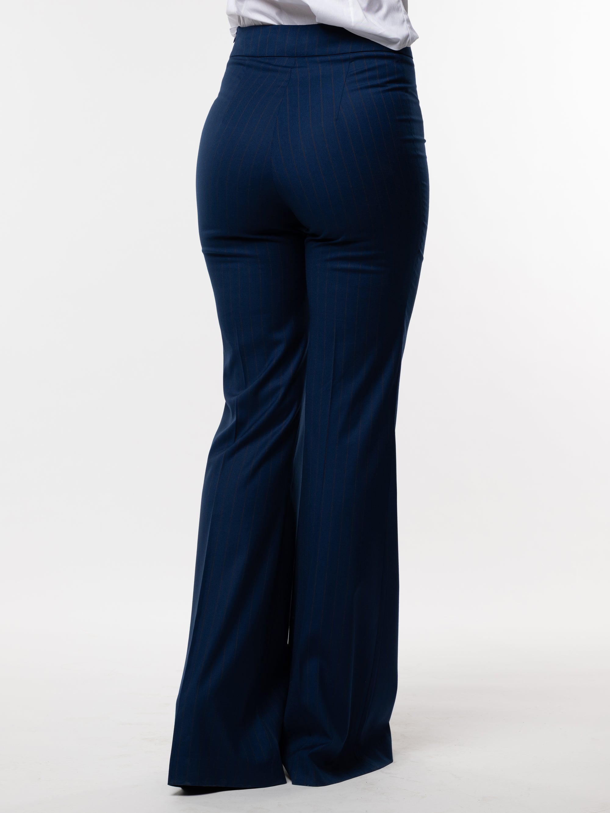 Tailleur Cleopatra gessato Blu cobalto