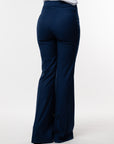 Tailleur Cleopatra gessato Blu cobalto