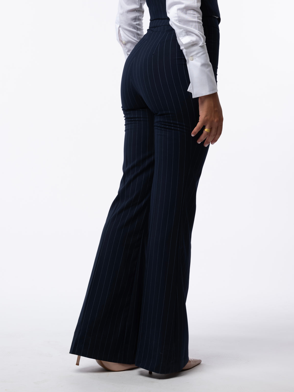 Tailleur tre pezzi Classic gessato blu