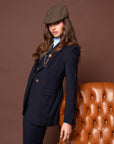 Tailleur tre pezzi Baby Blu London Gessato riga marrone