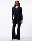 Tailleur tre pezzi Classic gessato blu