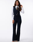 Tailleur tre pezzi Classic gessato blu