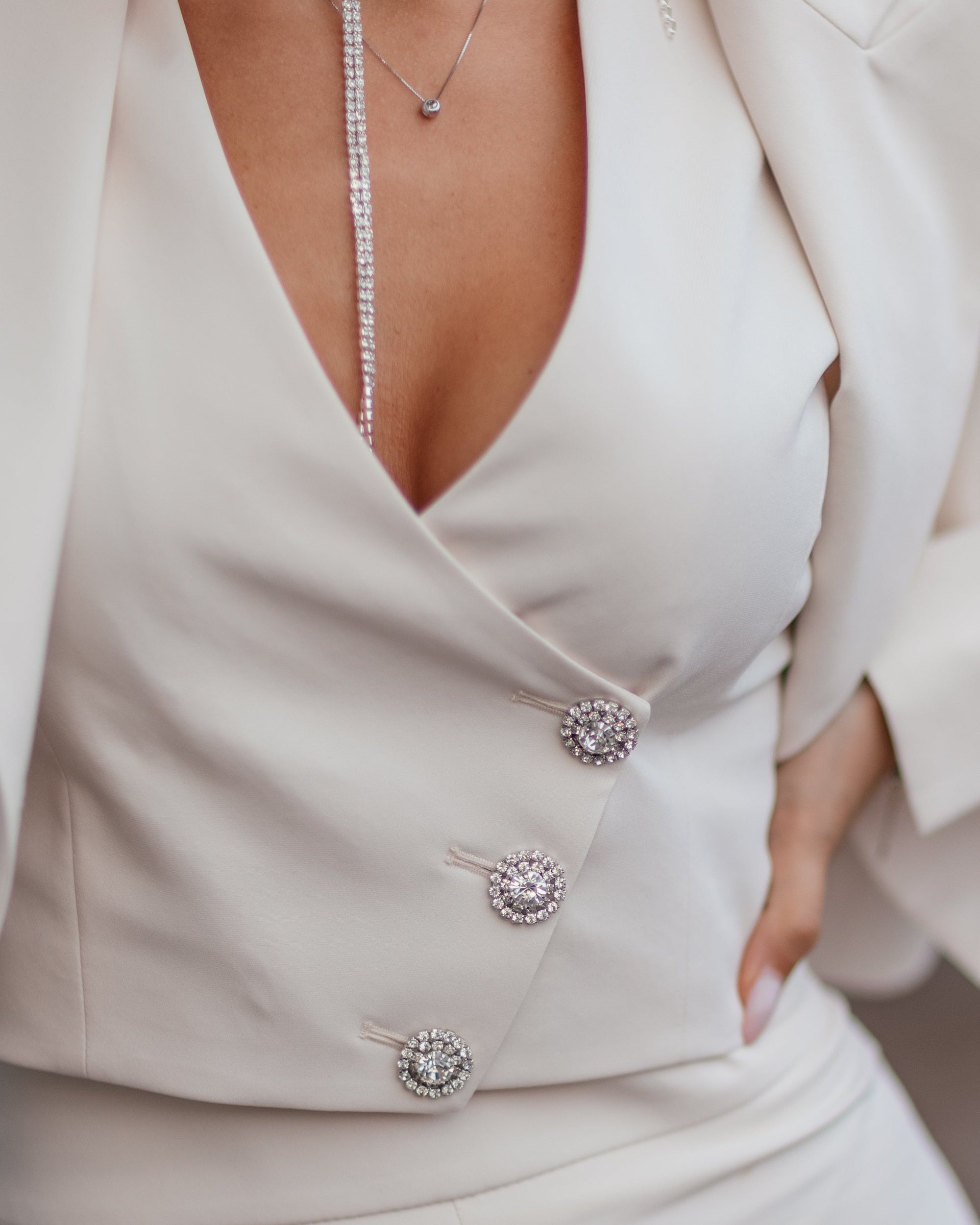 Tailleur tre pezzi Jolie bianco Panna Jewels