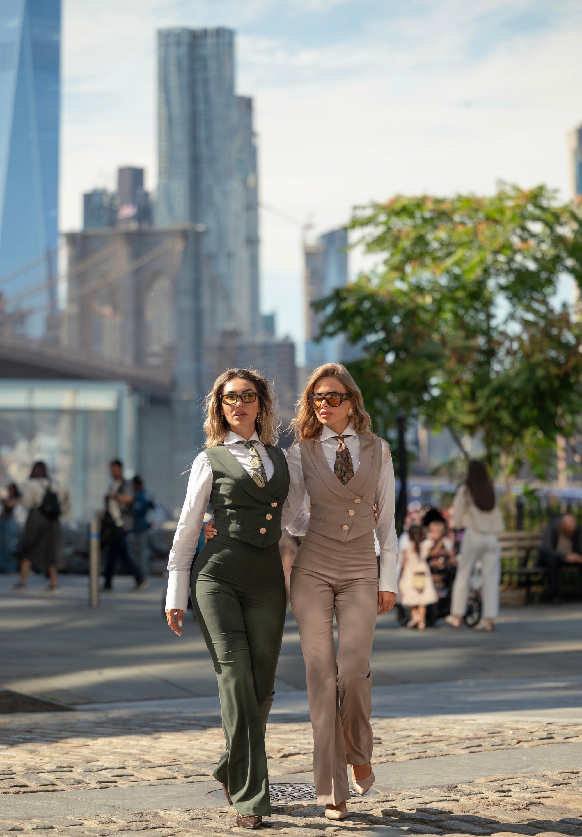 Tailleur tre pezzi Classic verde bottiglia in fresco lana