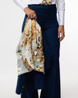 Tailleur Cleopatra gessato Blu cobalto
