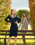 Tailleur Laura gessato blu