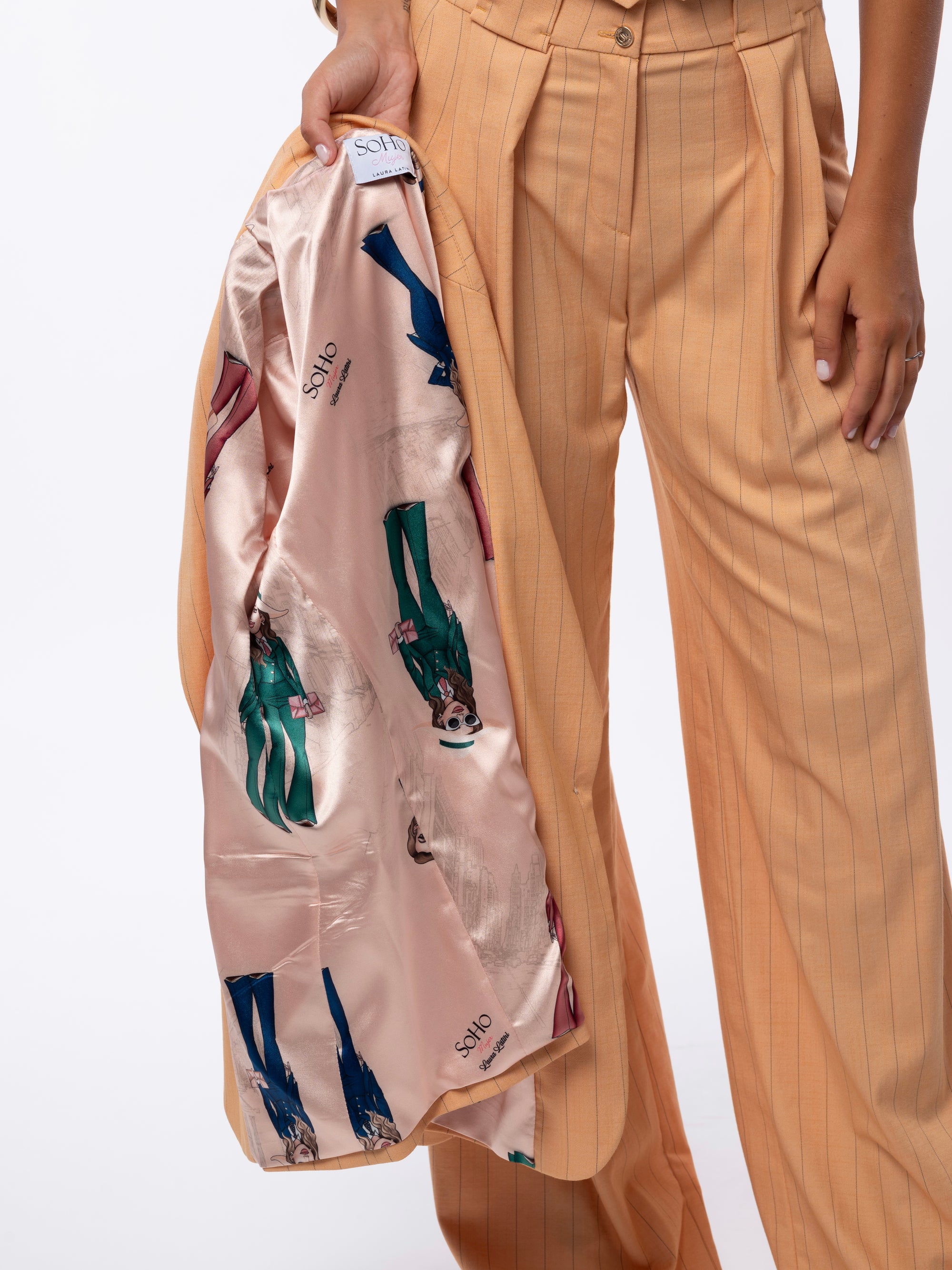 Tailleur tre pezzi Egypt gessato orange