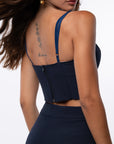 Bustier blu navy