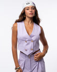 Tailleur tre pezzi Egypt gessato Glicine