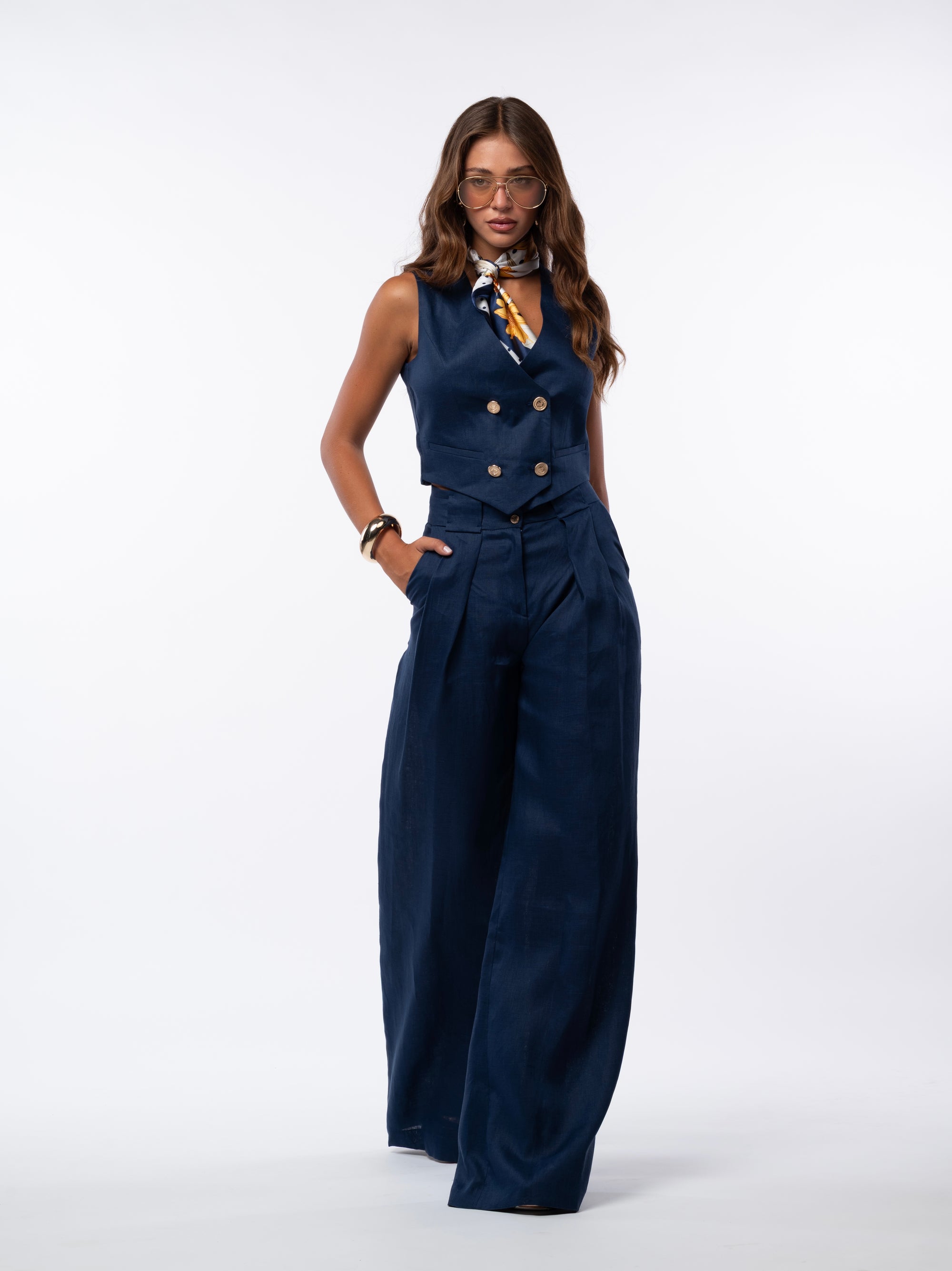 tailleur tre pezzi Egypt blu navy