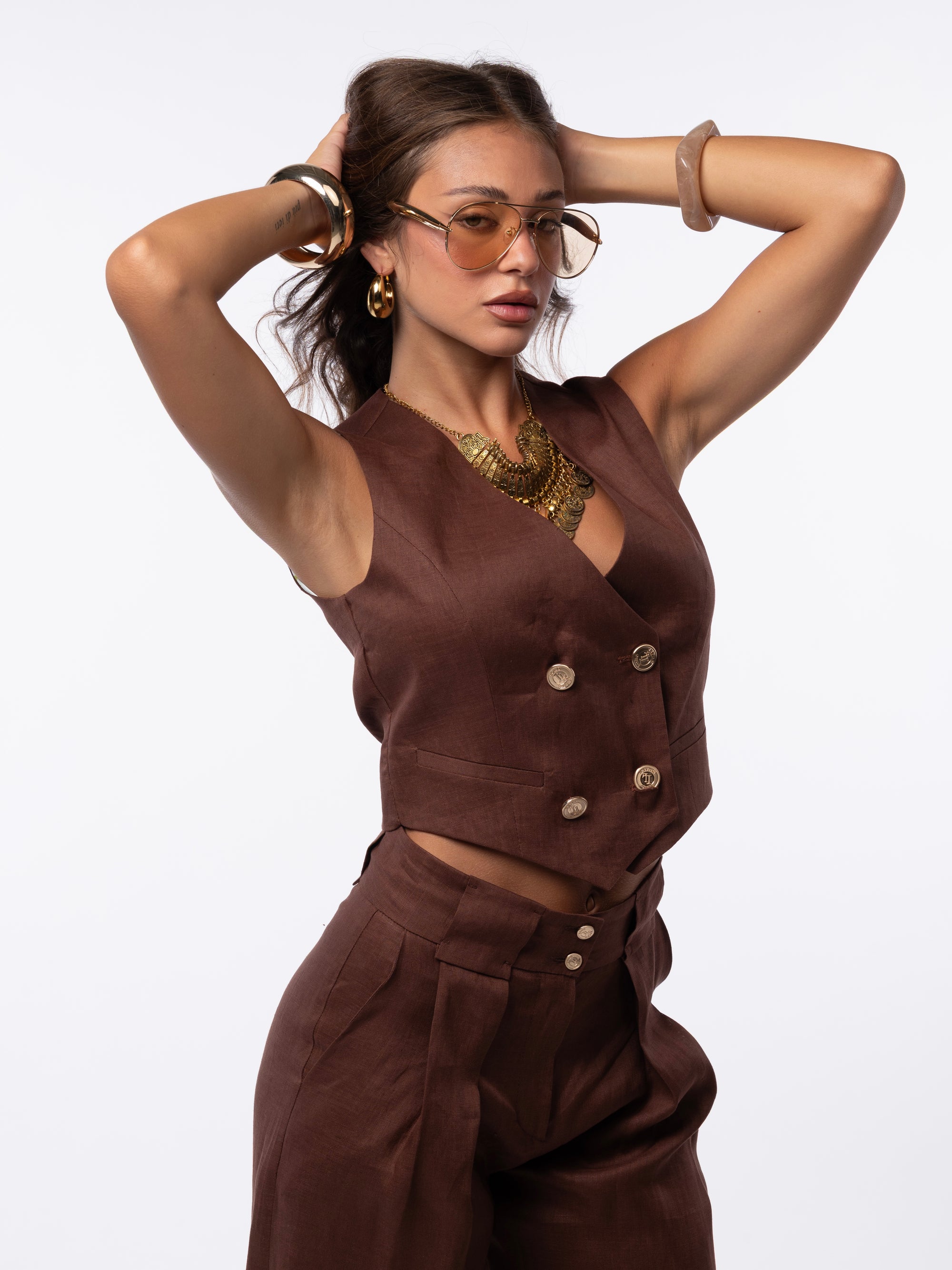 tailleur tre pezzi Egypt brown