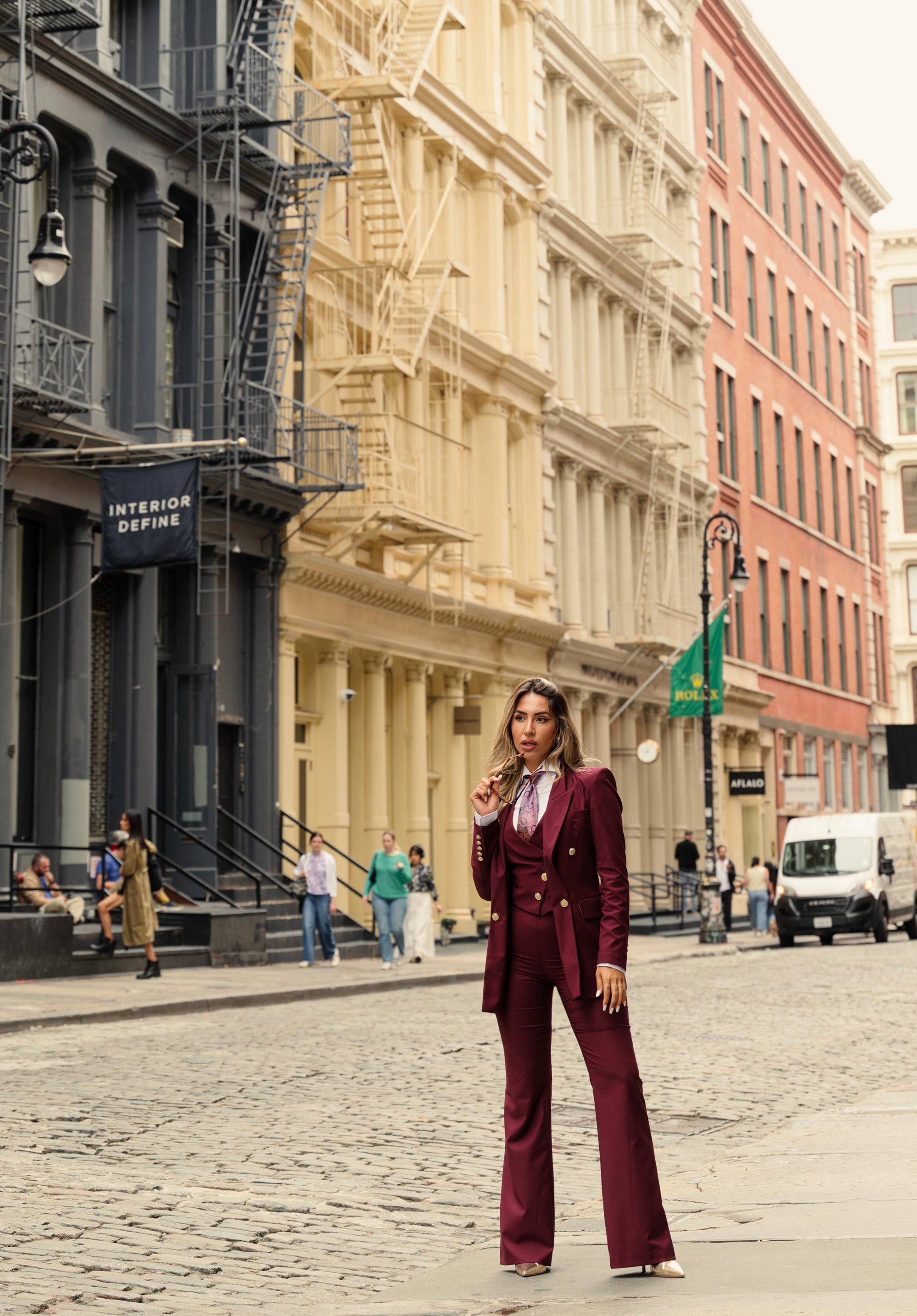Tailleur tre pezzi classic bordeaux