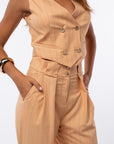 Tailleur tre pezzi Egypt gessato orange