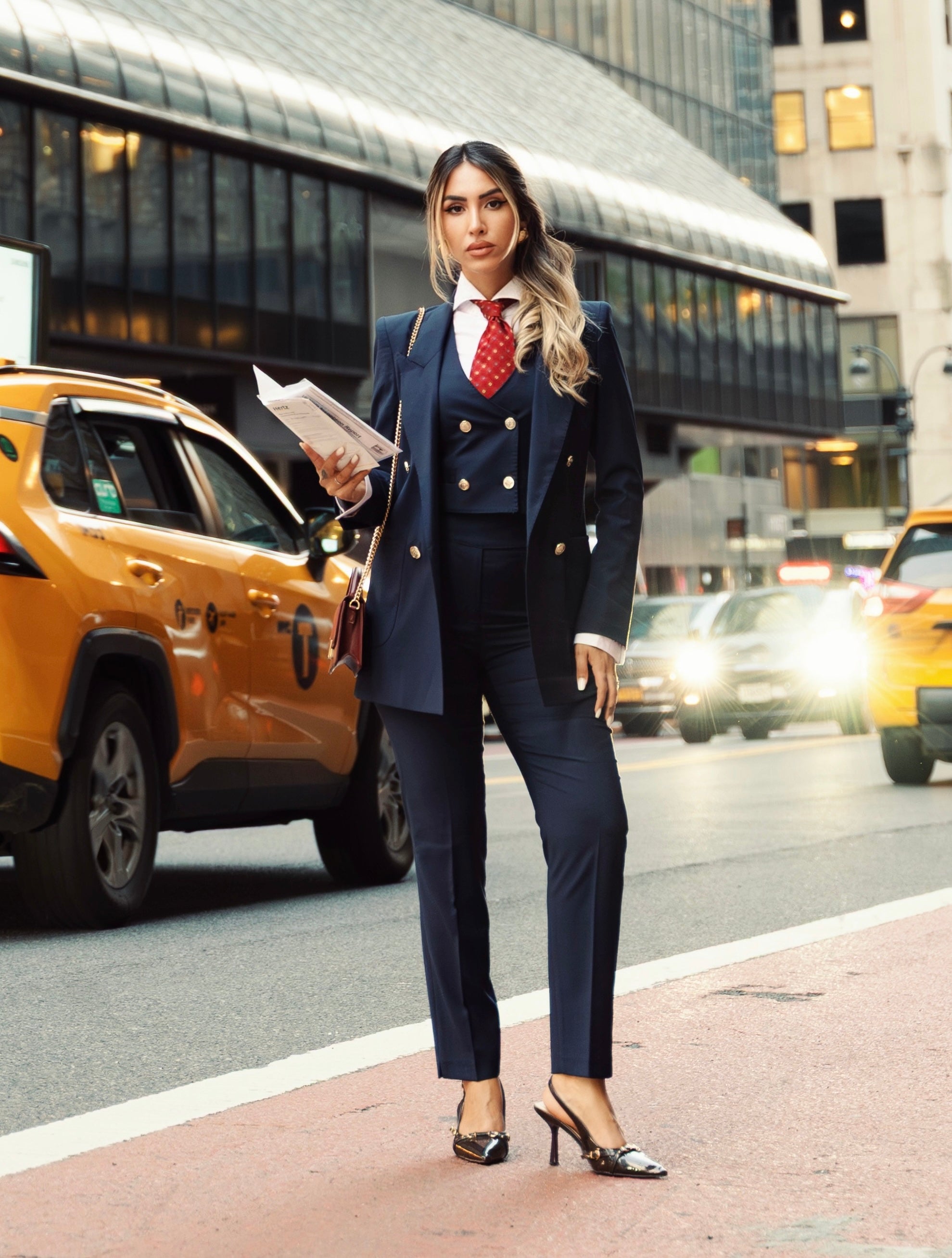 PRE-ORDER Tre pezzi New York Blue navy