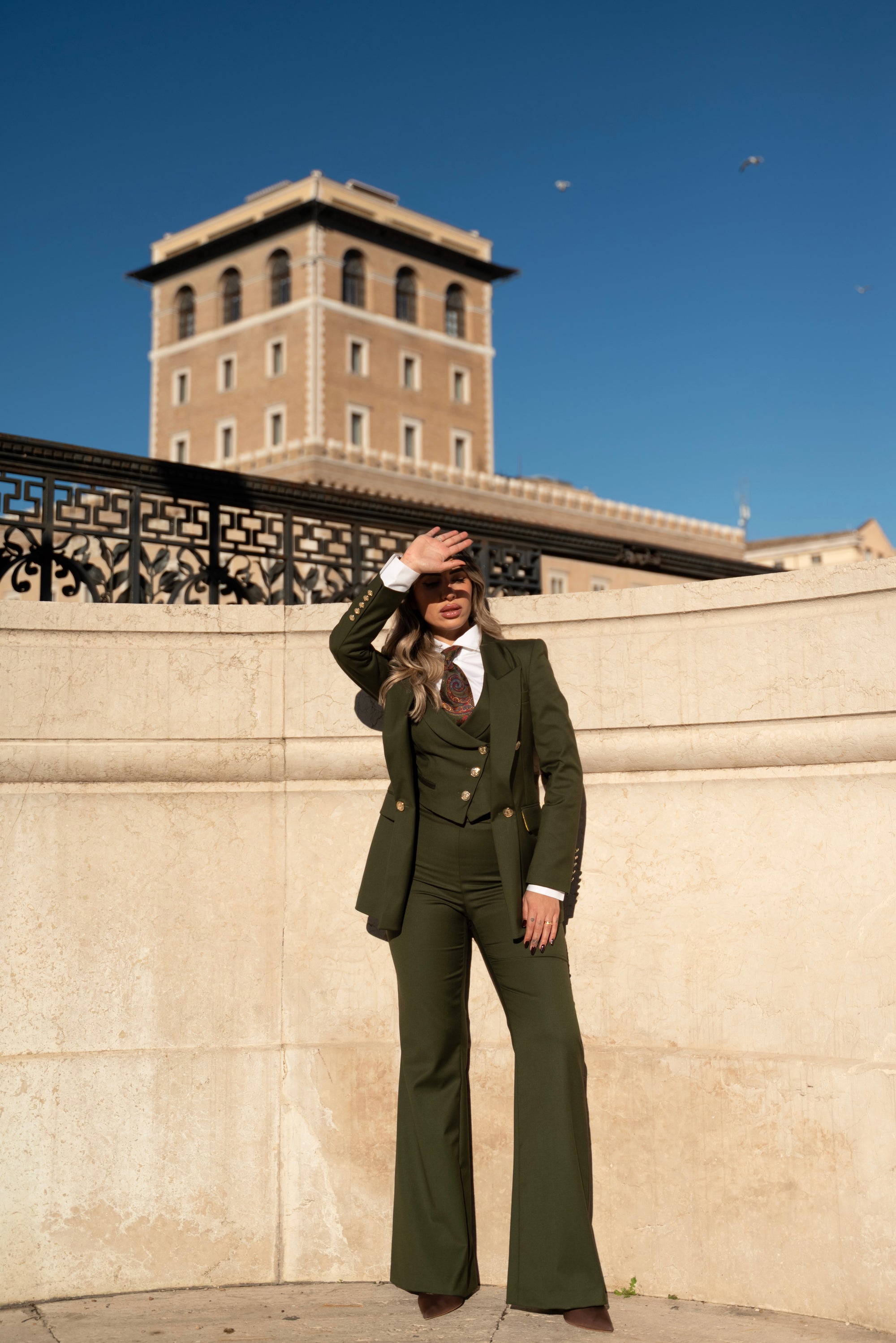 Tailleur Tre Pezzi Classic verde Oliva