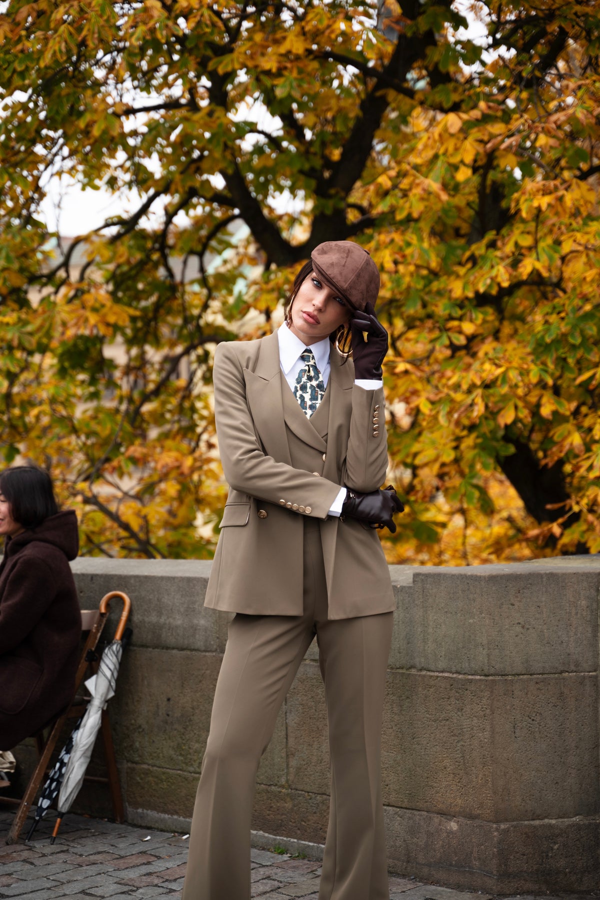 Tailleur tre pezzi Classic oliva