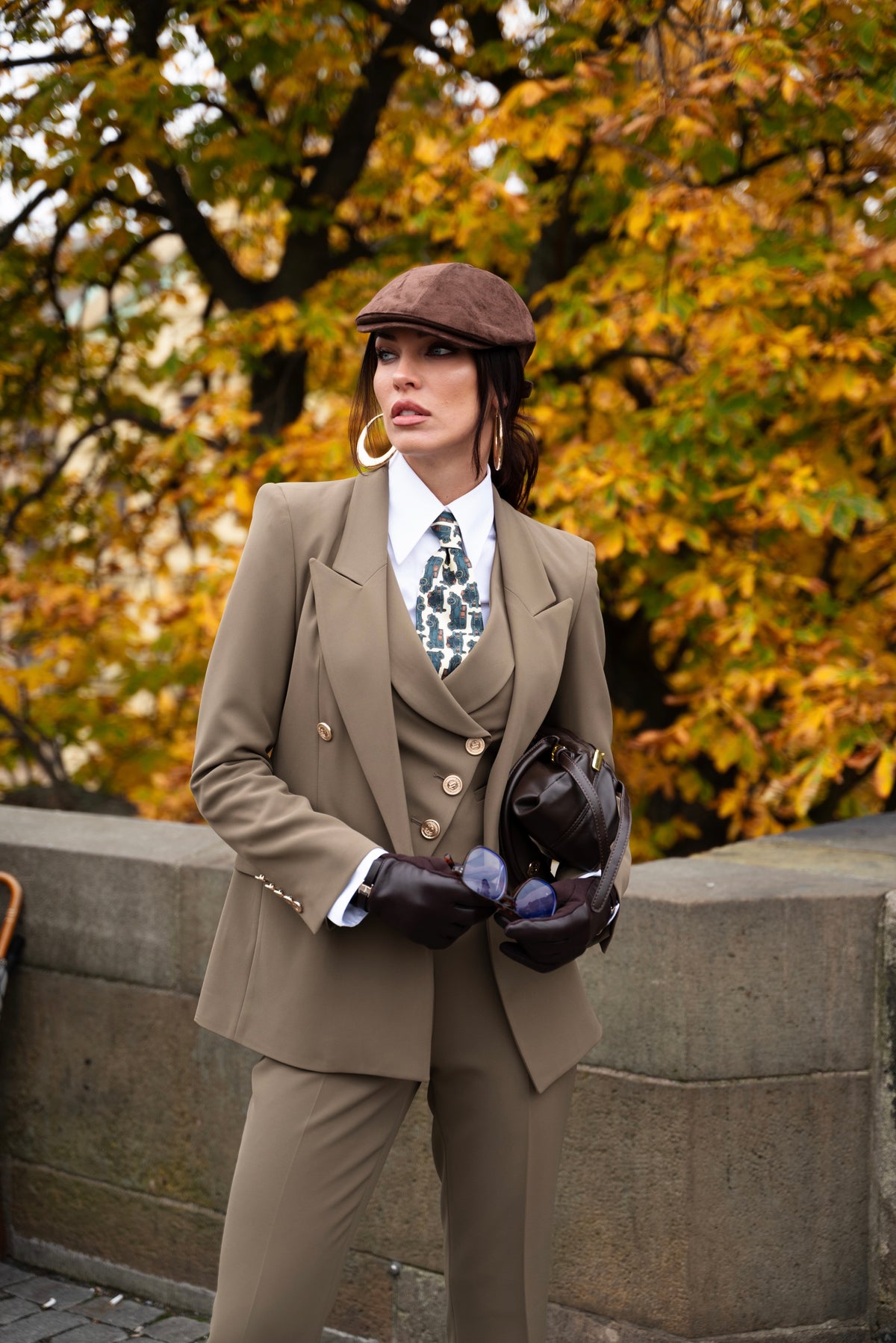 Tailleur tre pezzi Classic oliva