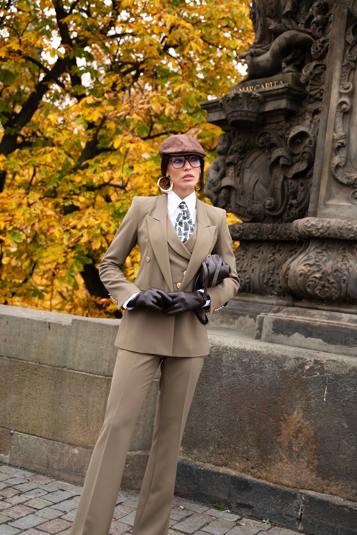Tailleur tre pezzi Classic oliva