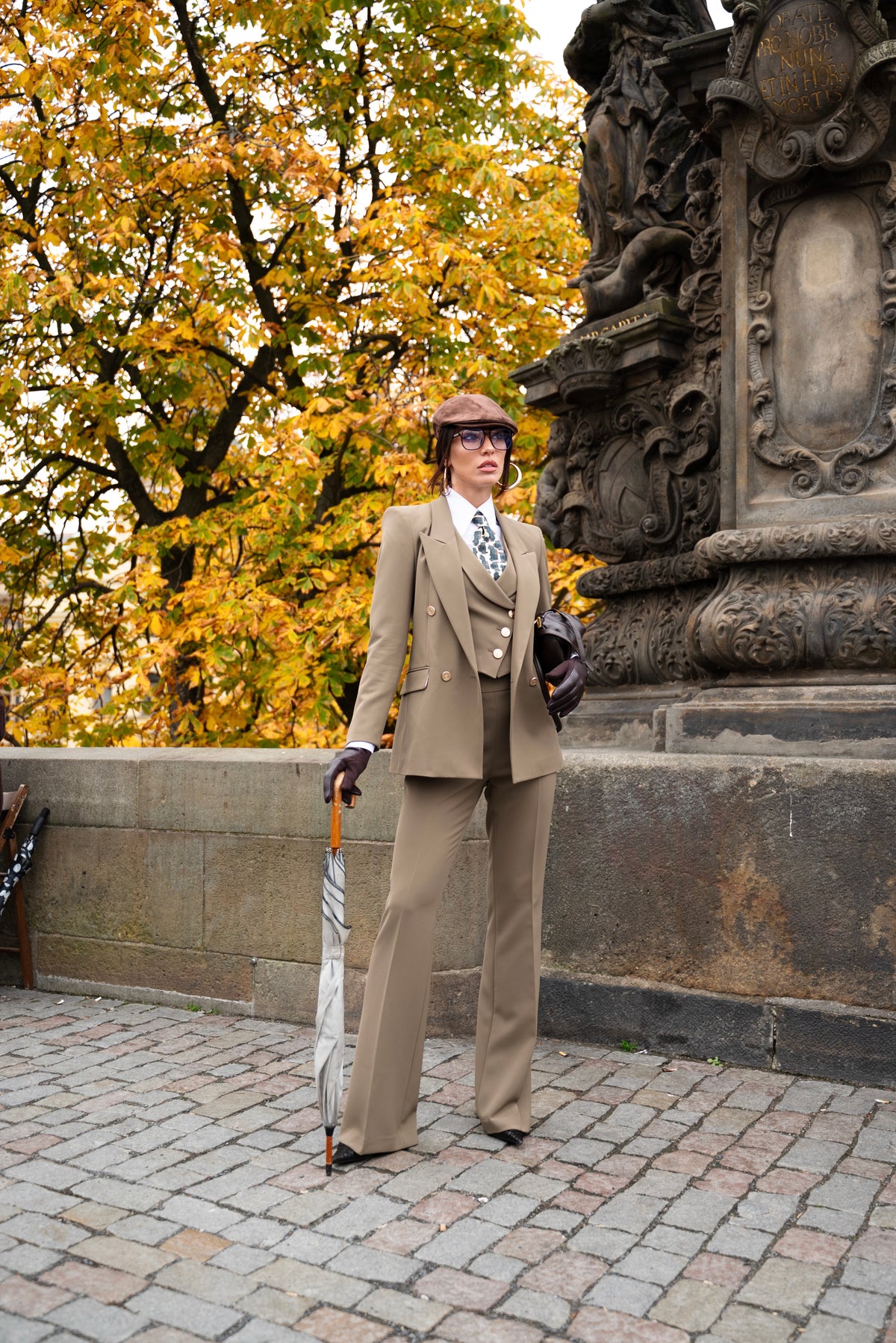 Tailleur tre pezzi Classic oliva