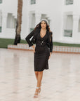 Tailleur Laura Nero Gessato