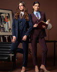 Tre pezzi New York Gessato Blu